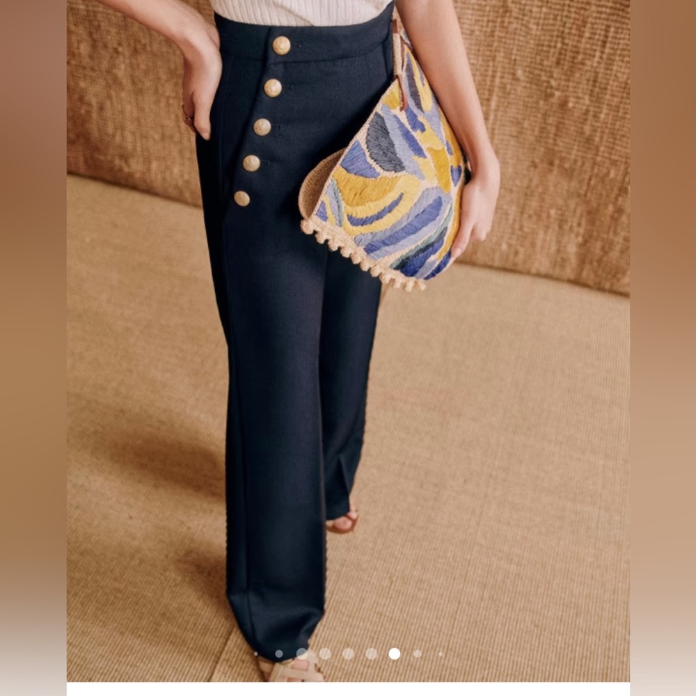 NWT Sezane Marino wide leg trousers
